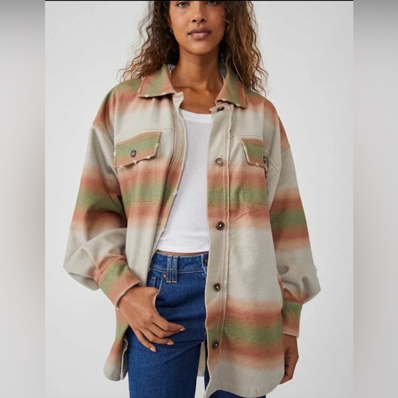 Free People Jackets & Blazers - Free People Printed Ruby Jacket in Marzipan Combo Size XS